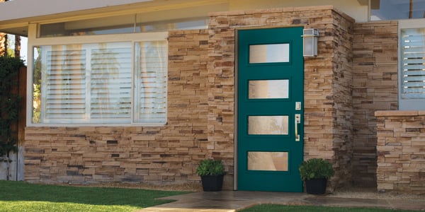 House with Frosted Spotlights doorglass